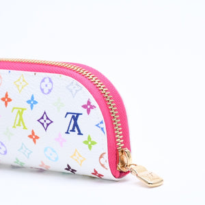 新品同様 LOUIS VUITTON ルイヴィトン LV × TM ペンシルポーチシャーロット GI1303 ホワイト マルチカラー 中古 4a008379
