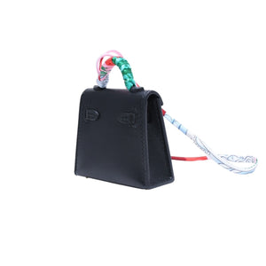 新品未使用品 HERMES エルメス Kelly Charm ケリーチャーム バッグ チャーム Y刻印 ブラック ノアール ゴールド金具 希少 中古 4a008874