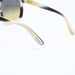 極美品 TOM FORD トムフォード クリストファー サングラス TF279 62F アセテート イエロー ホワイト ゴールド金具 サイズ53◻︎23 中古 4a008495