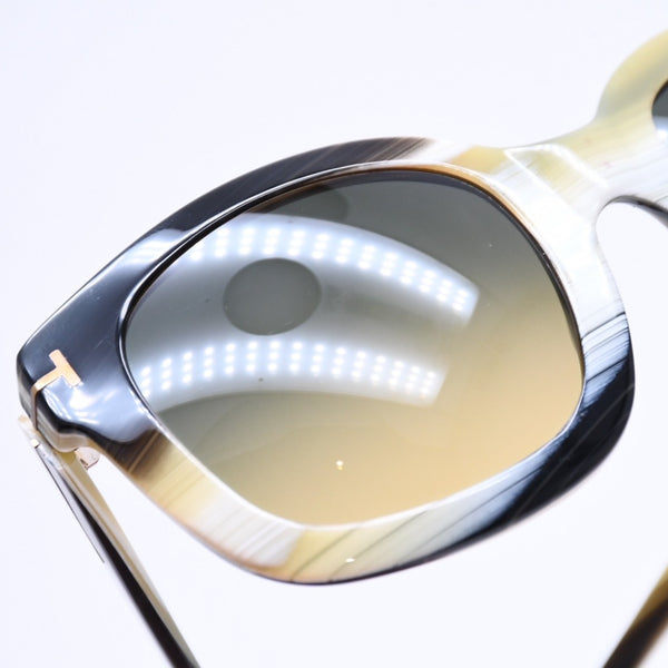 極美品 TOM FORD トムフォード クリストファー サングラス TF279 62F アセテート イエロー ホワイト ゴールド金具 サイズ53◻︎23 中古 4a008495