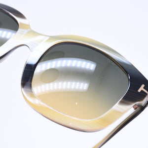 極美品 TOM FORD トムフォード クリストファー サングラス TF279 62F アセテート イエロー ホワイト ゴールド金具 サイズ53◻︎23 中古 4a008495