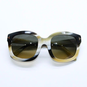 極美品 TOM FORD トムフォード クリストファー サングラス TF279 62F アセテート イエロー ホワイト ゴールド金具 サイズ53◻︎23 中古 4a008495