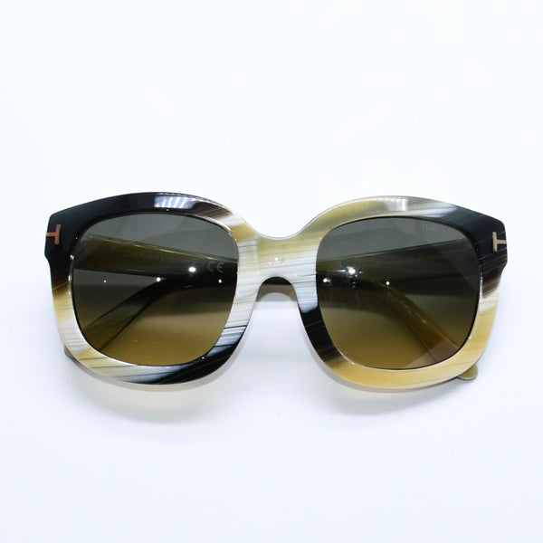 極美品 TOM FORD トムフォード クリストファー サングラス TF279 62F アセテート イエロー ホワイト ゴールド金具 サイズ53◻︎23 中古 4a008495