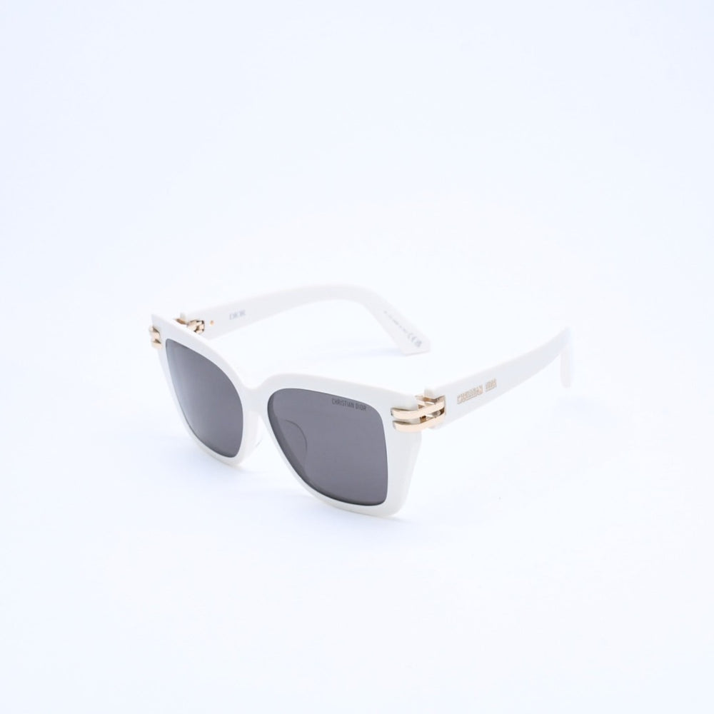 極美品 CHRISTIAN DIOR クリスチャンディオール サングラス WH S1F 95A0 アイボリー サイズ56◻︎13 ゴールド金具 中古 4a008533