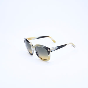 極美品 TOM FORD トムフォード クリストファー サングラス TF279 62F アセテート イエロー ホワイト ゴールド金具 サイズ53◻︎23 中古 4a008495