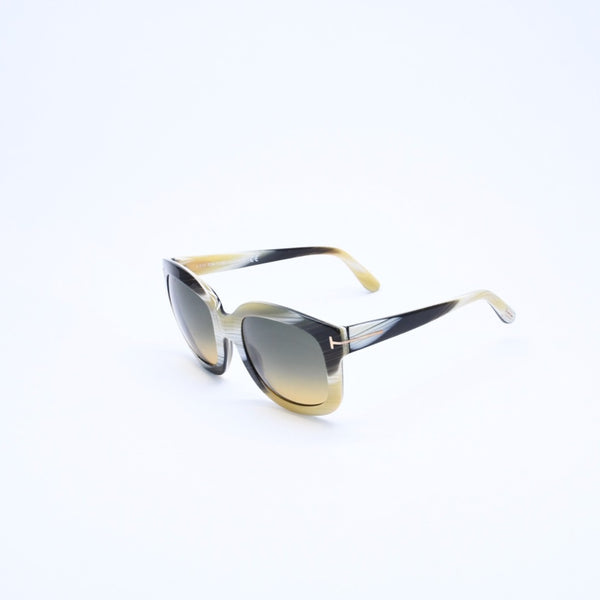 極美品 TOM FORD トムフォード クリストファー サングラス TF279 62F アセテート イエロー ホワイト ゴールド金具 サイズ53◻︎23 中古 4a008495