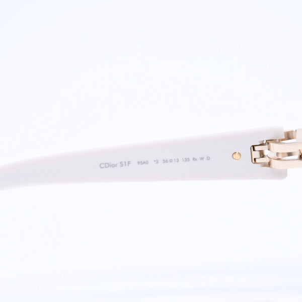 Mint condition CHRISTIAN DIOR sunglasses WH S1F 95A0 Ivory Size 56◻13 Gold hardware, pre-owned, item number 4a008533