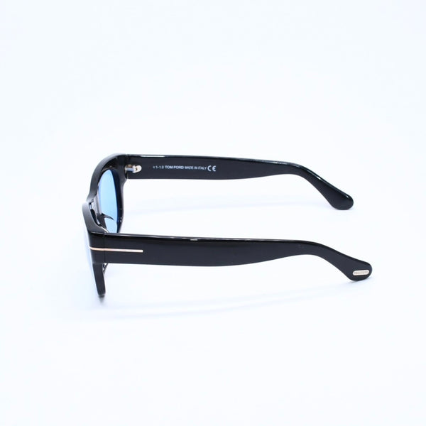 極美品 TOMFORD トムフォード サングラス Cary カリー TF58-F イタリア製 アセテート ブラック ブルー ゴールド金具 サイズ52◻︎20 中古 4a008523