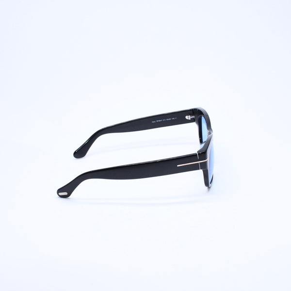 極美品 TOMFORD トムフォード サングラス Cary カリー TF58-F イタリア製 アセテート ブラック ブルー ゴールド金具 サイズ52◻︎20 中古 4a008523