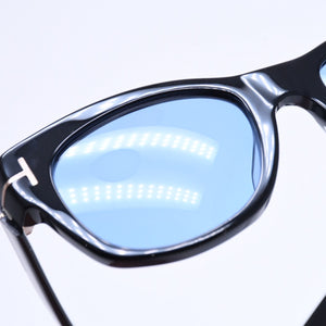 極美品 TOMFORD トムフォード サングラス Cary カリー TF58-F イタリア製 アセテート ブラック ブルー ゴールド金具 サイズ52◻︎20 中古 4a008523