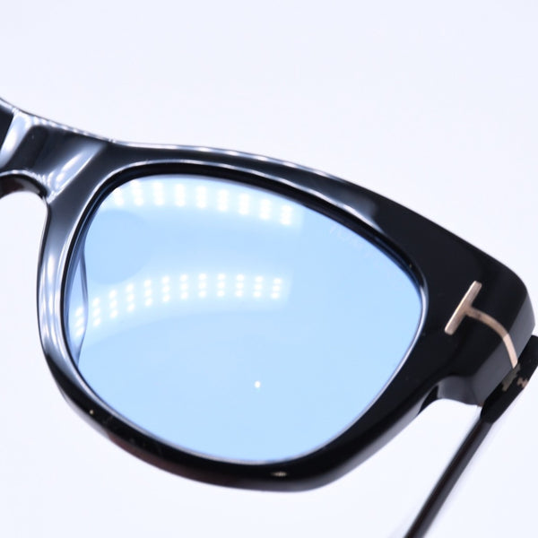 極美品 TOMFORD トムフォード サングラス Cary カリー TF58-F イタリア製 アセテート ブラック ブルー ゴールド金具 サイズ52◻︎20 中古 4a008523