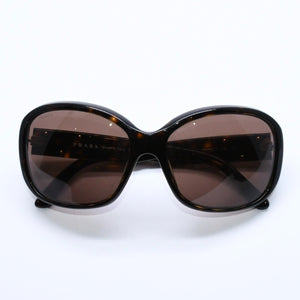 極美品 PRADA プラダ Sunglasses サングラス アイウェア SPR 10M-A サイズ59◻︎16 ブラウン ゴールド金具 中古 4a008527