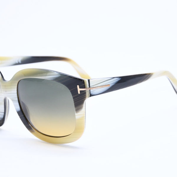 極美品 TOM FORD トムフォード クリストファー サングラス TF279 62F アセテート イエロー ホワイト ゴールド金具 サイズ53◻︎23 中古 4a008495