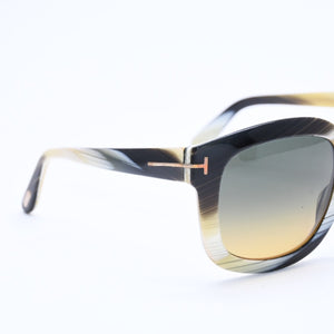 極美品 TOM FORD トムフォード クリストファー サングラス TF279 62F アセテート イエロー ホワイト ゴールド金具 サイズ53◻︎23 中古 4a008495