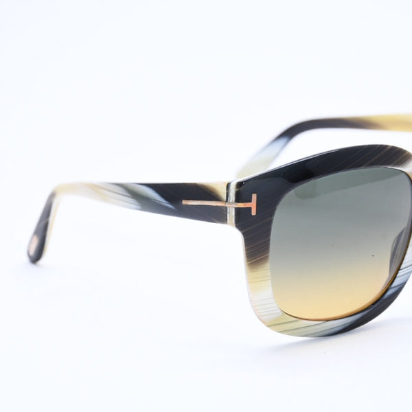 極美品 TOM FORD トムフォード クリストファー サングラス TF279 62F アセテート イエロー ホワイト ゴールド金具 サイズ53◻︎23 中古 4a008495