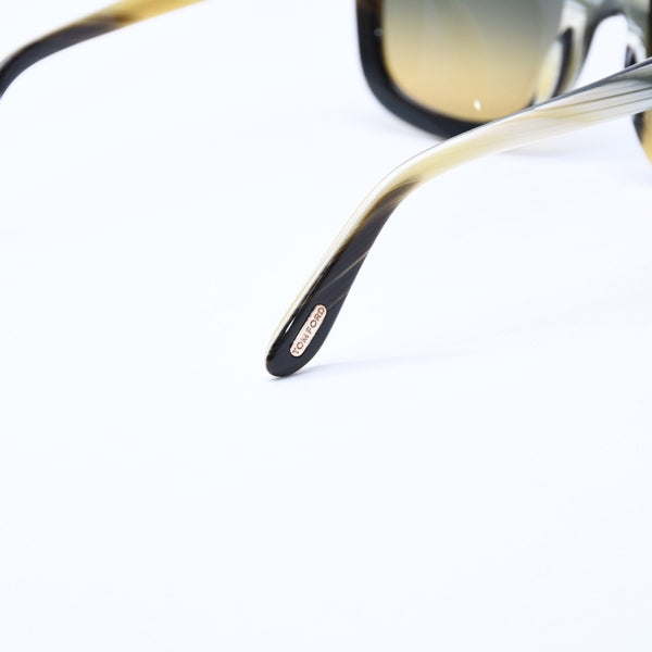 極美品 TOM FORD トムフォード クリストファー サングラス TF279 62F アセテート イエロー ホワイト ゴールド金具 サイズ53◻︎23 中古 4a008495