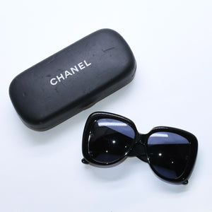 CHANEL シャネル サングラス アイウェア 05254 94305 ココマーク ブラック ゴールド プラスチック 美品 中古 4a008509