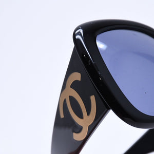 CHANEL シャネル サングラス アイウェア 05254 94305 ココマーク ブラック ゴールド プラスチック 美品 中古 4a008509