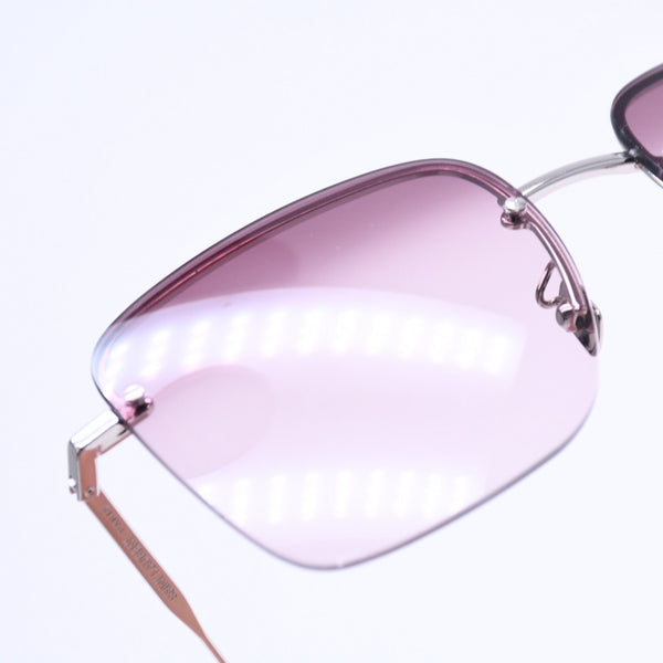 極美品 YVES SAINT LAURENt イヴサンローラン サングラス グラデーションレンズ SL312M ピンク ブラック シルバー金具 サイズ58-17 145 中古 4a008531