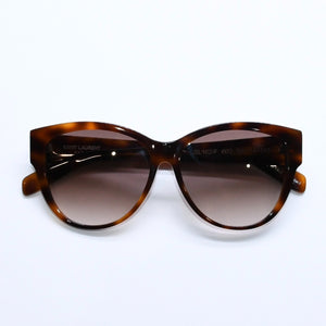 SAINT LAURENT サンローラン Sunglasses サングラス アイウェア SL162/F サイズ56◻︎14 145 ブラウン 美品 中古 4a008439