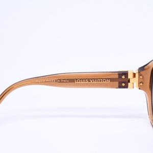 極美品 LOUIS VUITTON ルイヴィトン スプソン サングラス Z0283E アセテート ブラウン ゴールド金具 サイズ60◻︎13 中古 4a008525