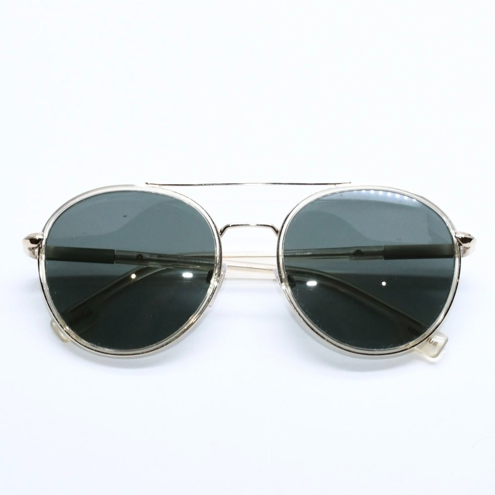 極美品 BURBERRY バーバリー ダブルブリッジ チェック柄 サングラス DY3487626 メタル ゴールド金具 サイズ55◻︎20 中古 4a008499