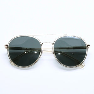 極美品 BURBERRY バーバリー ダブルブリッジ チェック柄 サングラス DY3487626 メタル ゴールド金具 サイズ55◻︎20 中古 4a008499