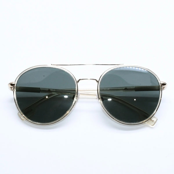 極美品 BURBERRY バーバリー ダブルブリッジ チェック柄 サングラス DY3487626 メタル ゴールド金具 サイズ55◻︎20 中古 4a008499