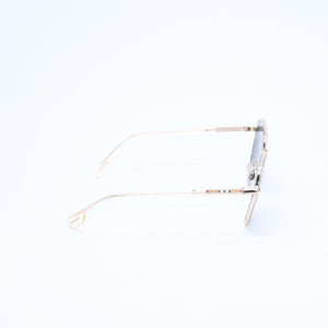 極美品 BURBERRY バーバリー ダブルブリッジ チェック柄 サングラス DY3487626 メタル ゴールド金具 サイズ55◻︎20 中古 4a008499