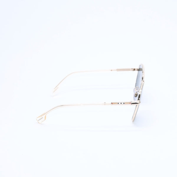 極美品 BURBERRY バーバリー ダブルブリッジ チェック柄 サングラス DY3487626 メタル ゴールド金具 サイズ55◻︎20 中古 4a008499