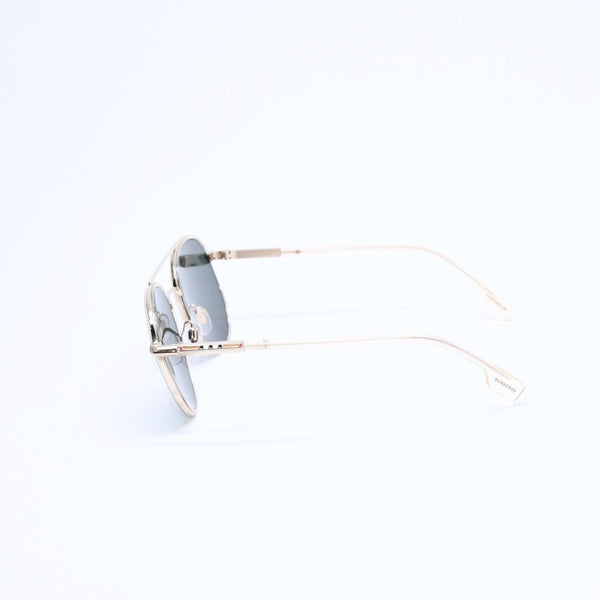 極美品 BURBERRY バーバリー ダブルブリッジ チェック柄 サングラス DY3487626 メタル ゴールド金具 サイズ55◻︎20 中古 4a008499