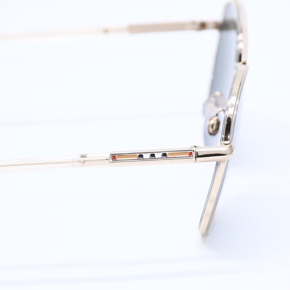 極美品 BURBERRY バーバリー ダブルブリッジ チェック柄 サングラス DY3487626 メタル ゴールド金具 サイズ55◻︎20 中古 4a008499