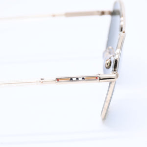 極美品 BURBERRY バーバリー ダブルブリッジ チェック柄 サングラス DY3487626 メタル ゴールド金具 サイズ55◻︎20 中古 4a008499