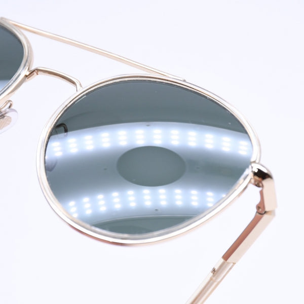 極美品 BURBERRY バーバリー ダブルブリッジ チェック柄 サングラス DY3487626 メタル ゴールド金具 サイズ55◻︎20 中古 4a008499