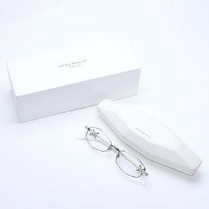 新品同様 GENTLE MONSTER ジェントルモンスター Gleam02 サングラス メガネ メタル ラインストーン シルバー金具 中古 4a008440