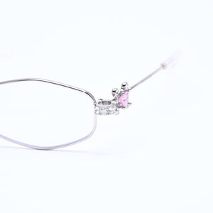 新品同様 GENTLE MONSTER ジェントルモンスター Gleam02 サングラス メガネ メタル ラインストーン シルバー金具 中古 4a008440