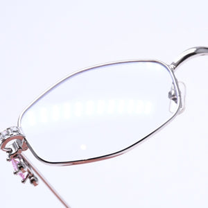 新品同様 GENTLE MONSTER ジェントルモンスター Gleam02 サングラス メガネ メタル ラインストーン シルバー金具 中古 4a008440