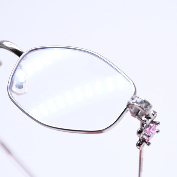 新品同様 GENTLE MONSTER ジェントルモンスター Gleam02 サングラス メガネ メタル ラインストーン シルバー金具 中古 4a008440
