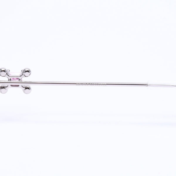 新品同様 GENTLE MONSTER ジェントルモンスター Gleam02 サングラス メガネ メタル ラインストーン シルバー金具 中古 4a008440