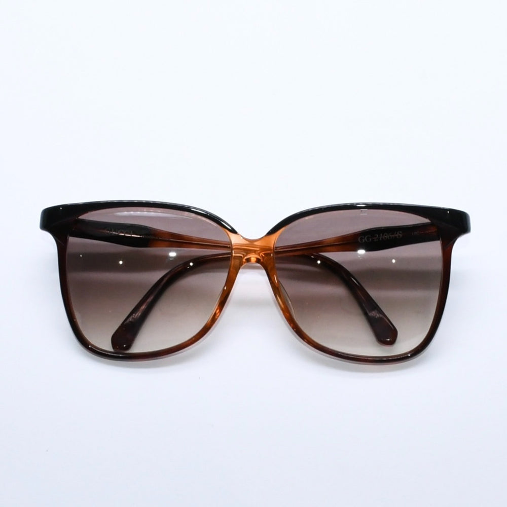 極美品 GUCCI グッチ ティアドロップ サングラス アイウェア インターロッキング GG2106/S ブラウン ゴールド 中古 4a008436