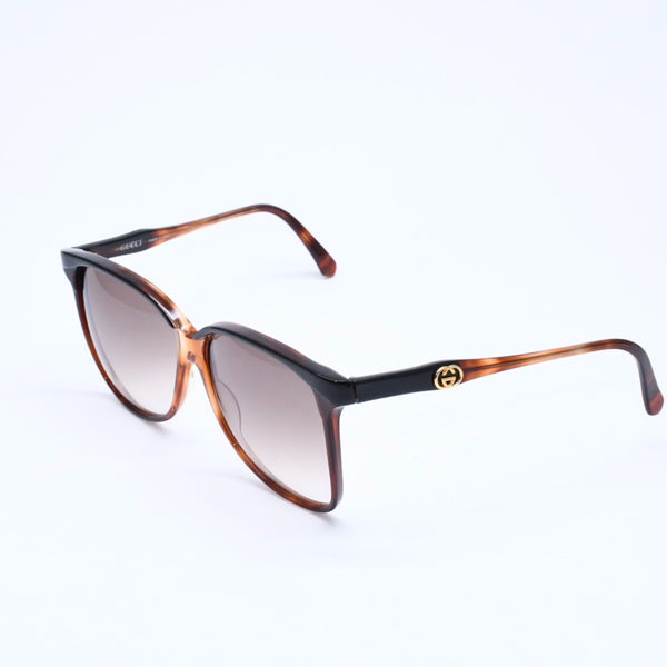 Very Good Condition GUCCI Gucci Teardrop Sunglasses Eyewear Interlocking GG2106/S Brown Gold Used 4a008436
