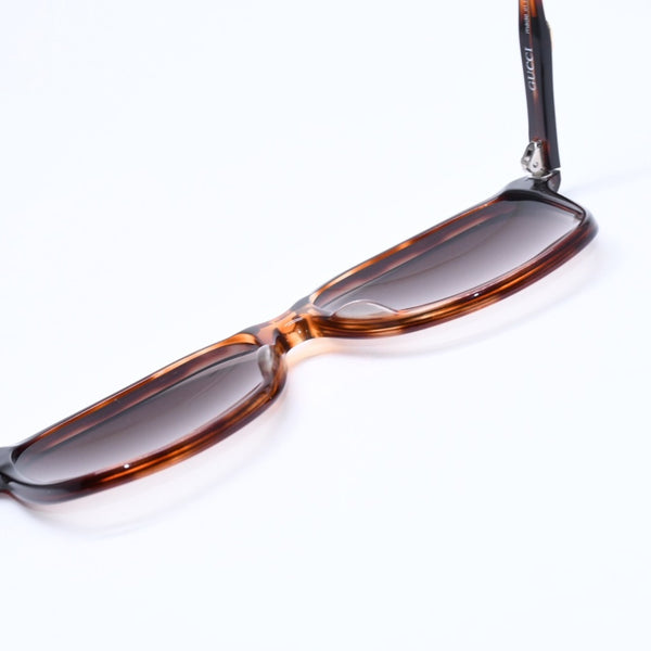 Very Good Condition GUCCI Gucci Teardrop Sunglasses Eyewear Interlocking GG2106/S Brown Gold Used 4a008436
