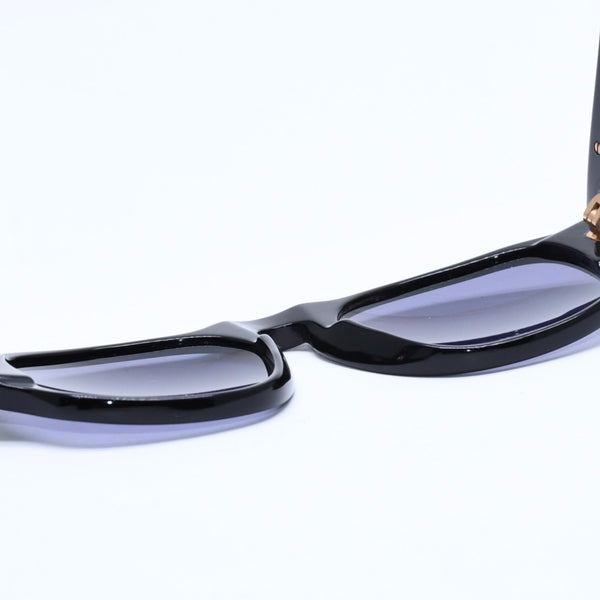 Very Good Condition CHANEL Sunglasses Eyewear 01452 94305 Black Gold Hardware Used 4a008514