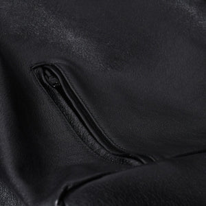 新品未使用 BALENCIAGA バレンシアガ ハンドバック シャツバッグ close bag 811992 レザー ブラック 中古 4a000855