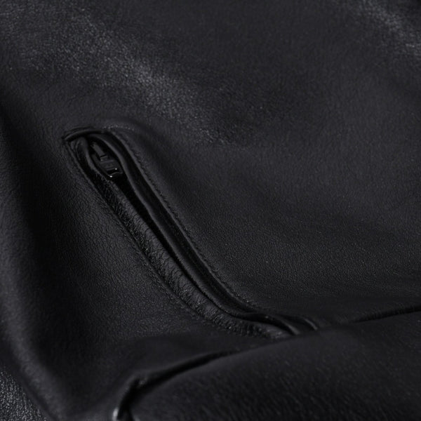 新品未使用 BALENCIAGA バレンシアガ ハンドバック シャツバッグ close bag 811992 レザー ブラック 中古 4a000855