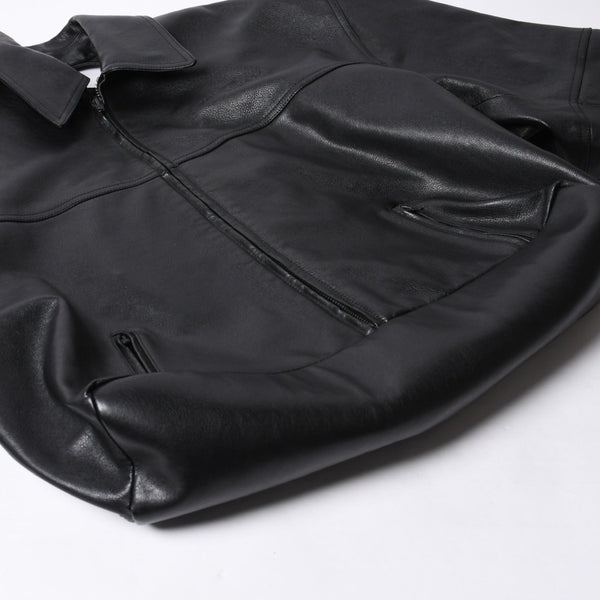 新品未使用 BALENCIAGA バレンシアガ ハンドバック シャツバッグ close bag 811992 レザー ブラック 中古 4a000855