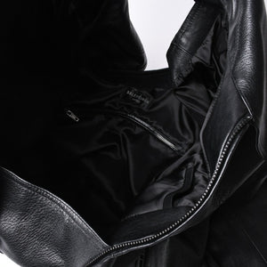 新品未使用 BALENCIAGA バレンシアガ ハンドバック シャツバッグ close bag 811992 レザー ブラック 中古 4a000855