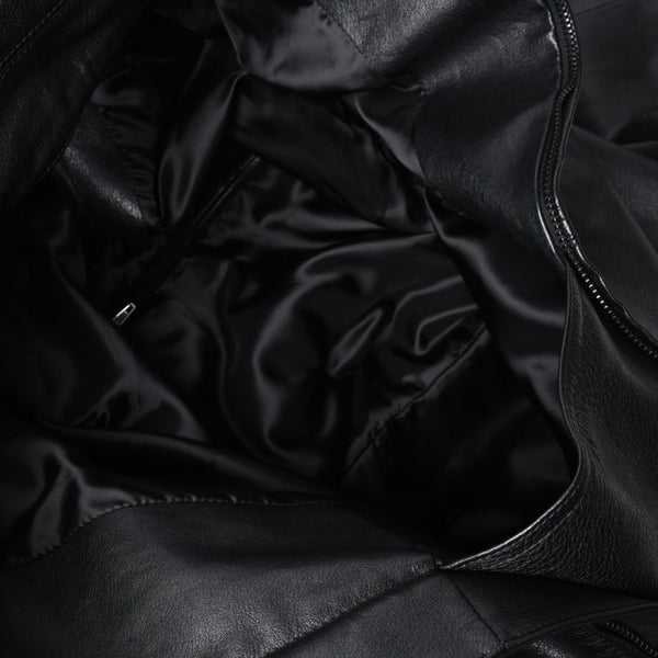 新品未使用 BALENCIAGA バレンシアガ ハンドバック シャツバッグ close bag 811992 レザー ブラック 中古 4a000855
