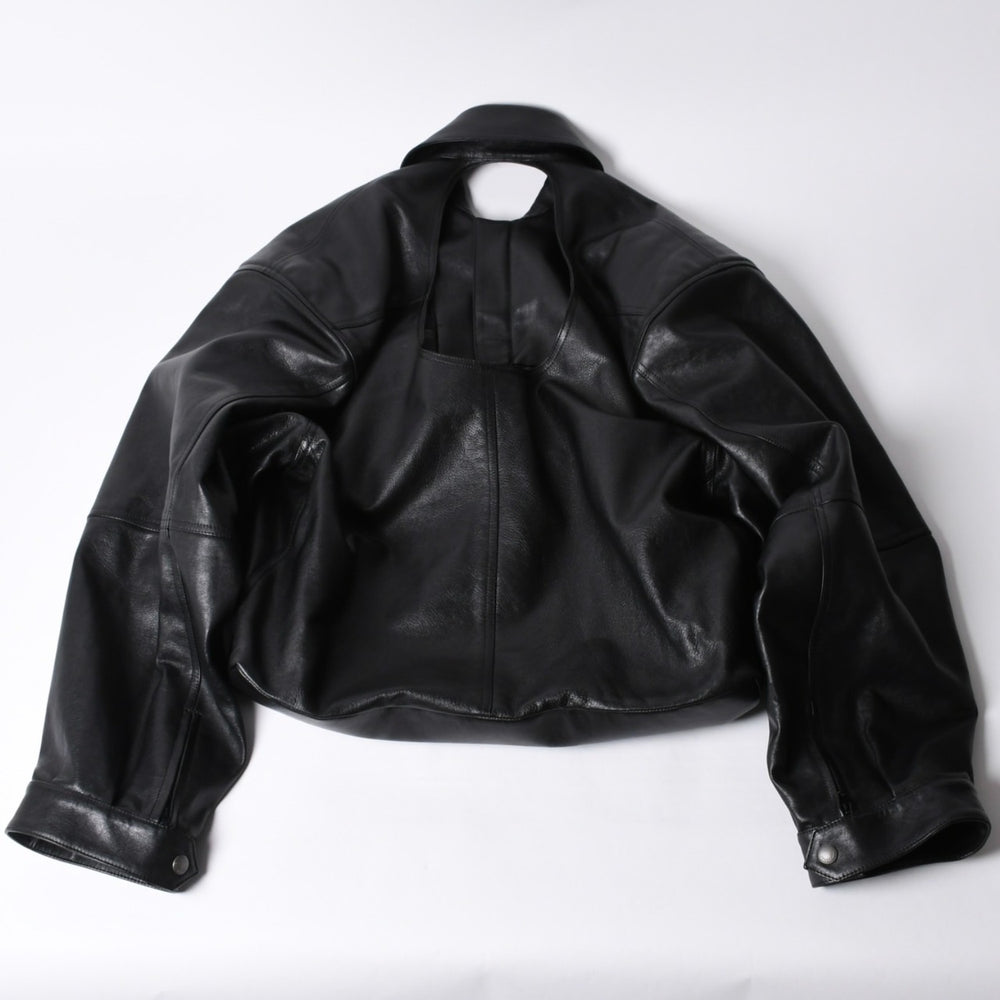 新品未使用 BALENCIAGA バレンシアガ ハンドバック シャツバッグ close bag 811992 レザー ブラック 中古 4a000855