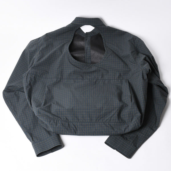 New unused BALENCIAGA handbag shirt bag close bag 811677 cotton green used 4a000856